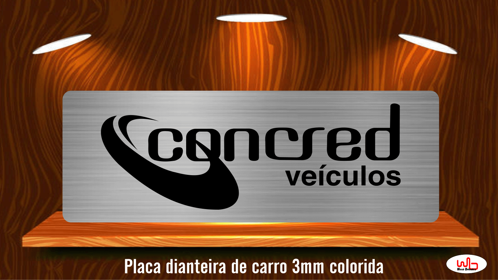 Placa dianteira de carro 3mm colorida